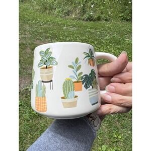 Ceramic Coffee Mug Cactus, Fern and Monstera Plant Lady